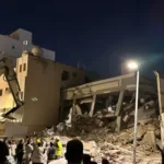 انهيار مبنى سكني في جدة