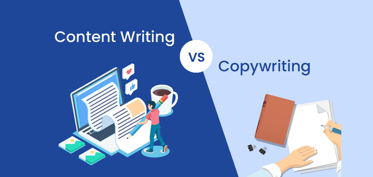 بين content writer و copywriter