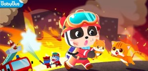 Little panda fireman